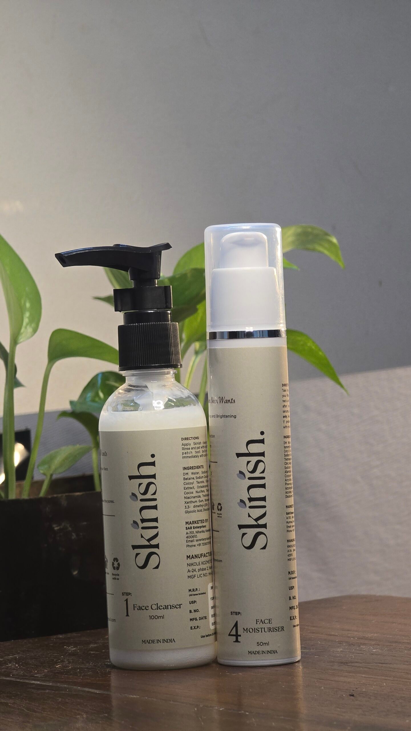 Face cleanser & Moisturiser