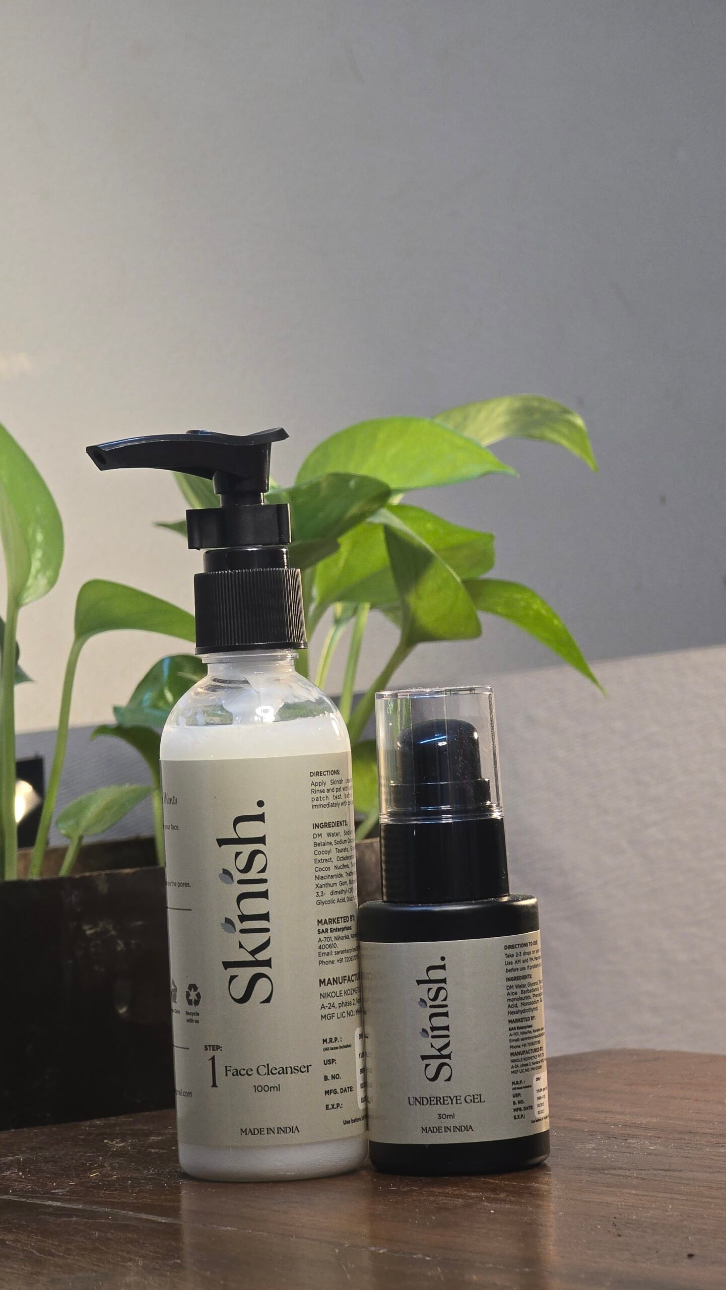 Face cleanser & Under eye Gel