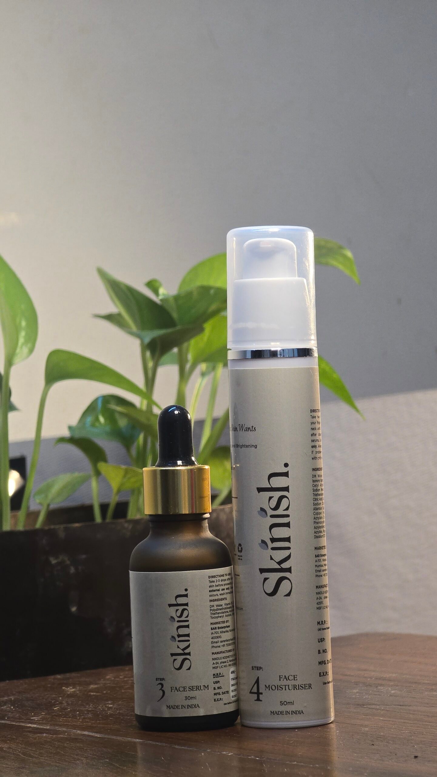 Face serum & Moisturiser